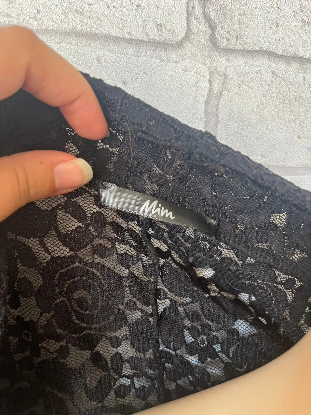 Korte zwarte kanten jas – Maat 36/38 – Mim – photo 3